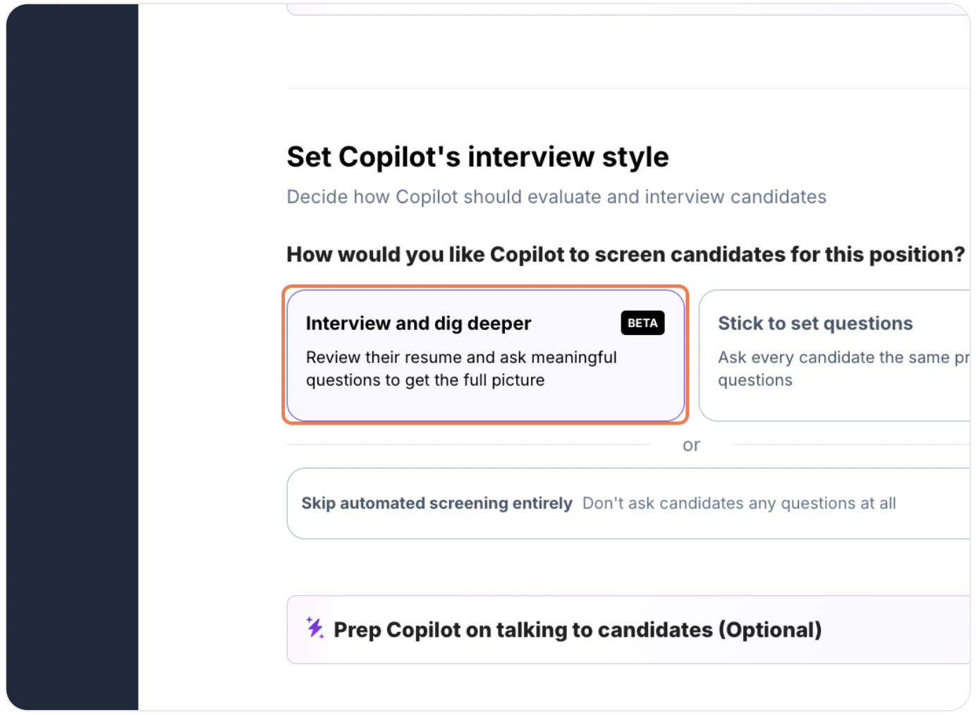 Selecting the