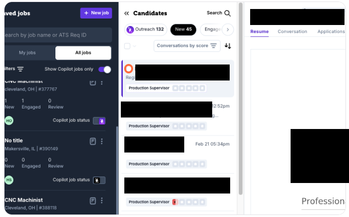 Select multiple candidates with checkboxes