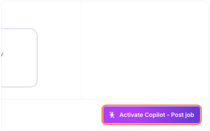 Click Activate job to publish your posting
